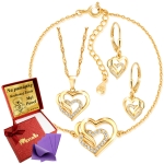 Komplet Łańcuszek Kolczyki Bransoletka Srebro 925