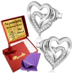 Srebrne Kolczyki 925 Damskie Serduszka Serca  