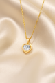 Złoty Łańcuszek z Serduszkiem Srebro 925