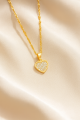 Złoty Łańcuszek z Serduszkiem Srebro 925