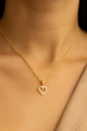 Złoty Łańcuszek z Serduszkiem Srebro 925
