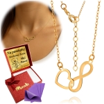 ZŁOTY ŁAŃCUSZEK CELEBRYTKA NIESKOŃCZONOŚĆ W SERCU 585