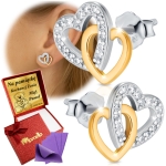 Srebrne Kolczyki Damskie Serca 925 Dla Kobiety Na Prezent z Grawerem 
