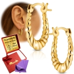 Złote Kolczyki 585 Wiszące Diamentowane Dla Kobiety Grawer UPOMINEK GRATIS