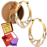 Złote Kolczyki Kółka 585 Wiszące Dla Kobiety Grawer UPOMINEK GRATIS