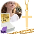Złoty Łańcuszek z Krzyżykiem Złoto 585