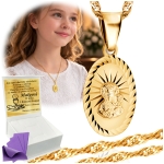 Łańcuszek Złoty Medalik Naszyjnik 925 Na Komunię Chrzest UPOMINEK GRATIS