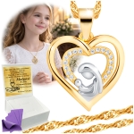 Złoty Łańcuszek z Medalikiem Srebro 925 Komunia 