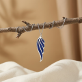 Srebrny Łańcuszek 925 Skrzydło Anioła Tytan kolorowy Grawer + GRATIS