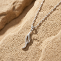 Srebrny Łańcuszek 925 z Wisiorkiem Dla Kobiety