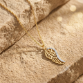 Złoty Komplet Skrzydła Anioła z Cyrkoniami 585