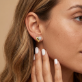Złoty Komplet Naszyjnik Kolczyki Serca Złoto 333