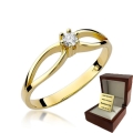 ZŁOTY PIERŚCIONEK ZARĘCZYNOWY  Z BRYLANTEM  0,10ct