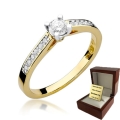 ZŁOTY PIERŚCIONEK ZARĘCZYNOWY Z BRYLANTAMI 0,36ct