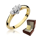 ZŁOTY PIERŚCIONEK ZARĘCZYNOWY Z BRYLANTAMI