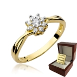 ZŁOTY PIERŚCIONEK ZARĘCZYNOWY Z BRYLANTAMI 0,22ct