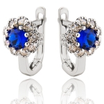 SREBRNE DAMSKIE KOLCZYKI Z CYRKONIAMI+GRAWER  